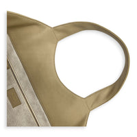 ICare Tote Bag Beige in Nubuck suede, Gold hardware
