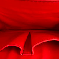 Box Medium Red Shoulder Bag in Patent Leather, Silver hardware