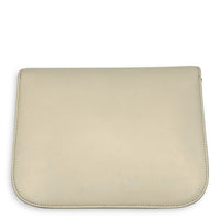 Box Shoulder Bag Medium White in Calfskin, Gold hardware