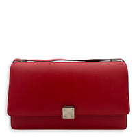 Medium Case Shoulder Bag Red in Calfskin, Silver hardware
