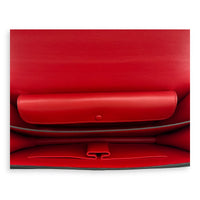 Medium Case Shoulder Bag Red in Calfskin, Silver hardware