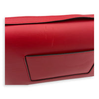 Medium Case Shoulder Bag Red in Calfskin, Silver hardware
