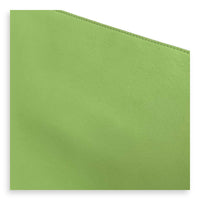 Zip Pouch Green in Calfskin, Silver hardware