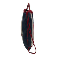 Web Sherry Line Drawstring Backpack Multi-colour in Canvas, Gold hardware
