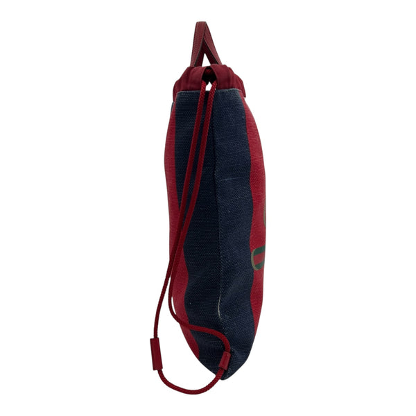 Web Sherry Line Drawstring Backpack Multi-colour in Canvas, Gold hardware