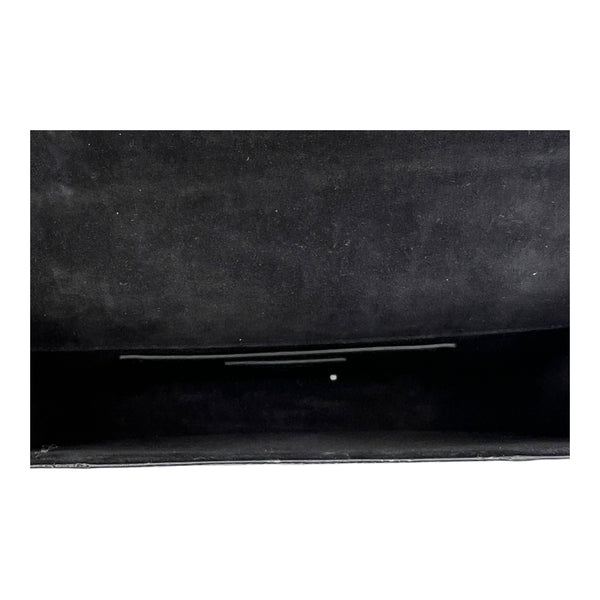 Kate Clutch Black in Python Leather, Gold hardware