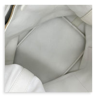 Paradise Bubble Bucket Bag White in Calfskin, Gold hardware