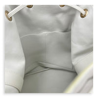 Paradise Bubble Bucket Bag White in Calfskin, Gold hardware