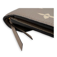Victorine Wallet Beige in Empreinte Leather, Gold hardware