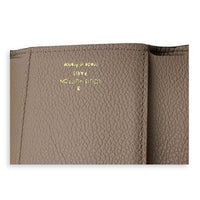 Victorine Wallet Beige in Empreinte Leather, Gold hardware