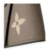 Victorine Wallet Beige in Empreinte Leather, Gold hardware