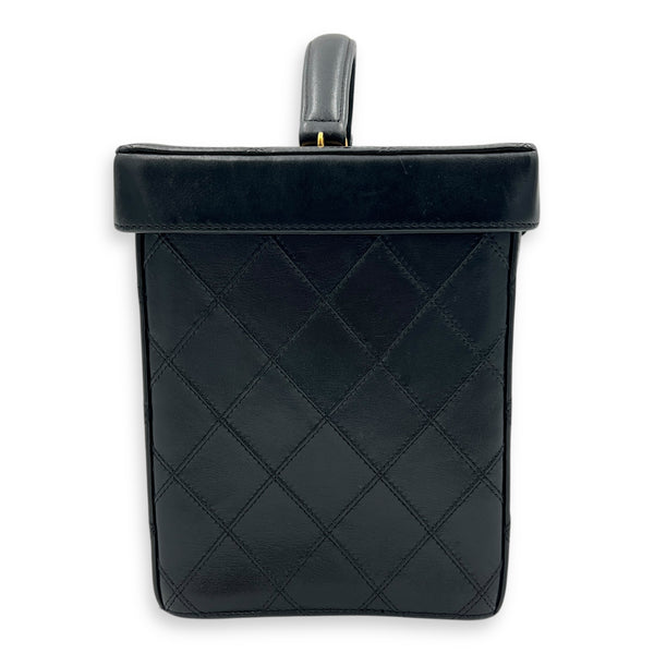 Vintage CC Vanity Bag Black in Calfskin, Gold hardware