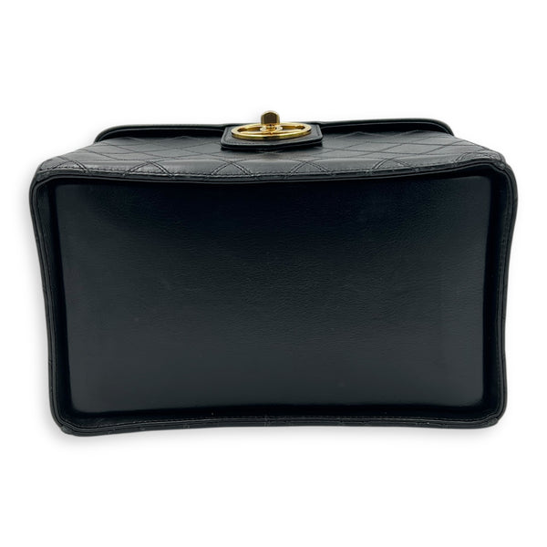 Vintage CC Vanity Bag Black in Calfskin, Gold hardware