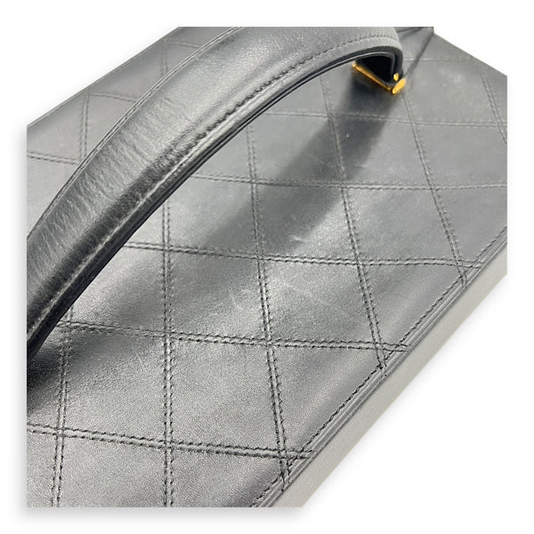 Vintage CC Vanity Bag Black in Calfskin, Gold hardware