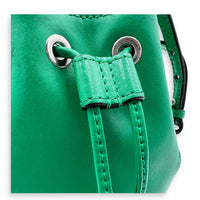Mon Tresor Bucket Bag Green in Calfskin, Silver hardware