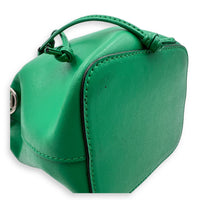 Mon Tresor Bucket Bag Green in Calfskin, Silver hardware