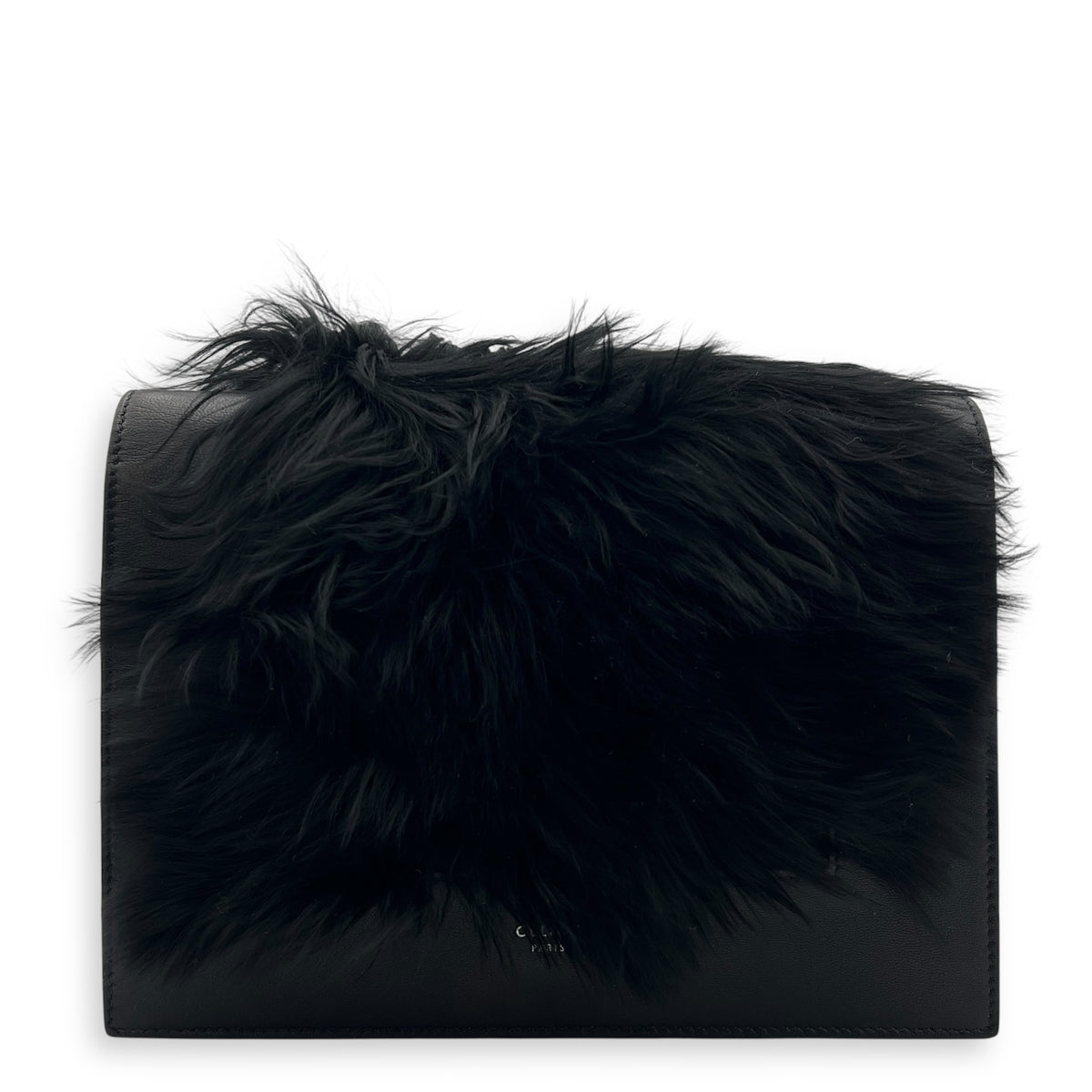 Frame Crossbody Bag Black in Calfskin, Silver hardware