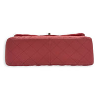 Classic Shoulder Bag Jumbo Pink in Lambskin, Silver hardware