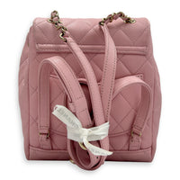 Urban Spirit Backpack Pink in Caviar Leather, Gold hardware