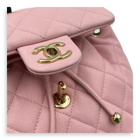Urban Spirit Backpack Pink in Caviar Leather, Gold hardware
