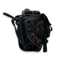 Astronaut Backpack Black in Nylon, Silver hardware