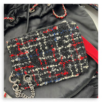 Astronaut Backpack Black in Nylon, Silver hardware