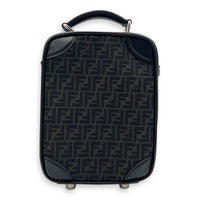 FF Crossbody Bag Black in Jacquard, Silver hardware