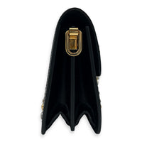 Dauphine Shoulder Bag Black in Fabric, Gold hardware