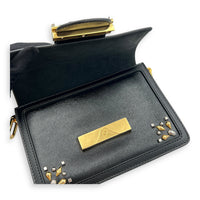 Dauphine Shoulder Bag Black in Fabric, Gold hardware