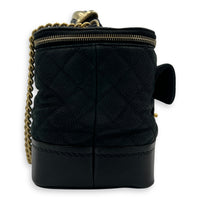 Globe Trotter Top Handle Bag Black in Caviar Leather, Gold hardware