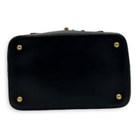 Globe Trotter Top Handle Bag Black in Caviar Leather, Gold hardware