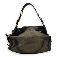 Vit Daino Green Shoulder Bag in Calfskin, Gold hardware