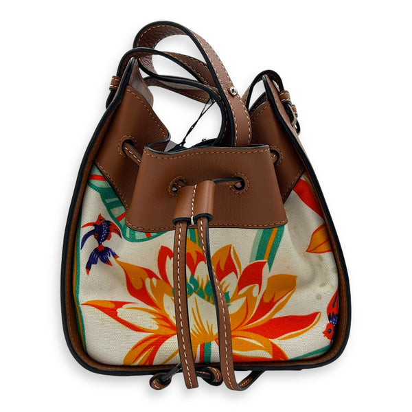 Hammock Bucket Bag Multi-colour in Canvas, Silver hardware