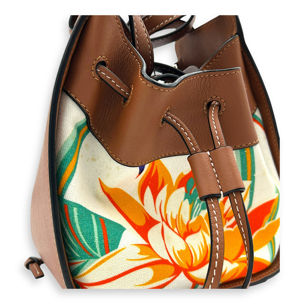 Hammock Bucket Bag Multi-colour in Canvas, Silver hardware