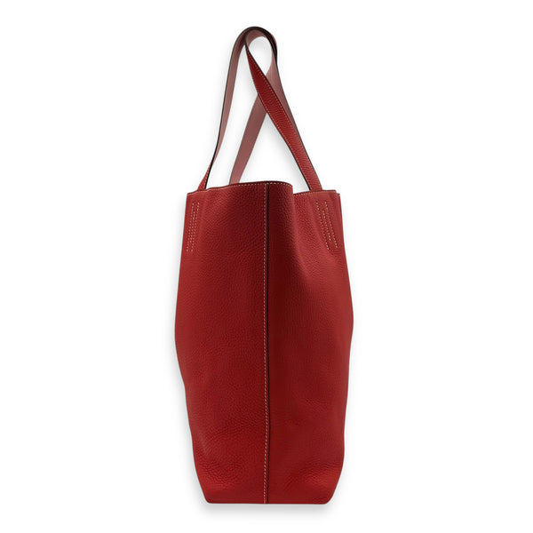 Double Sens 45 Sikkim Rose Sakura/Clemence Rouge Pivoine Tote Bag in Clemence