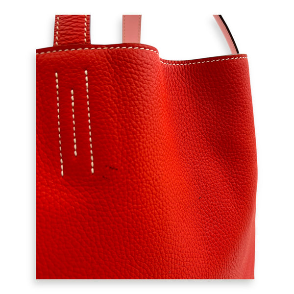 Double Sens 45 Sikkim Rose Sakura/Clemence Rouge Pivoine Tote Bag in Clemence