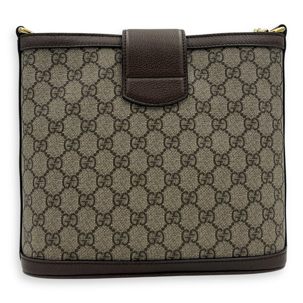 Dionysus Grey Tote Bag in Coated Canvas, Mixed hardware