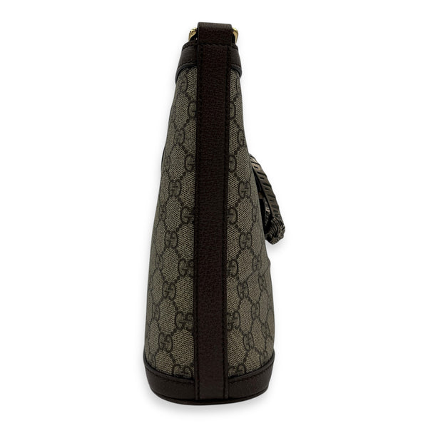 Dionysus Grey Tote Bag in Coated Canvas, Mixed hardware