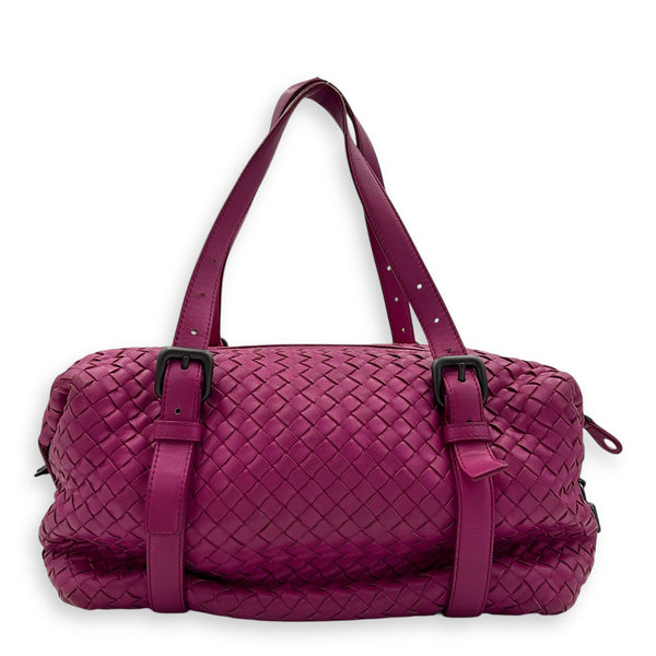 Intrecciato Boston Pink in Nappa Leather, Gunmetal hardware