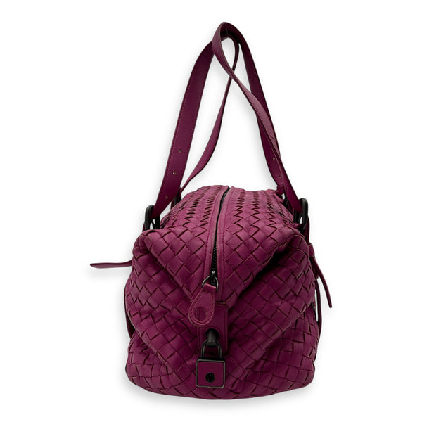 Intrecciato Boston Pink in Nappa Leather, Gunmetal hardware