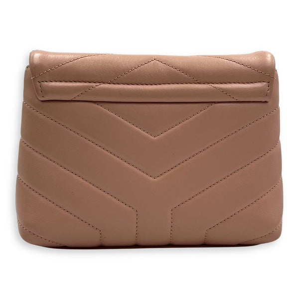 Loulou Shoulder Bag Pink in Lambskin, Silver hardware