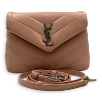 Loulou Shoulder Bag Pink in Lambskin, Silver hardware
