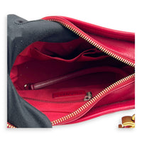 Gabrielle Shoulder Bag Small Red in Calfskin, Mixed hardware