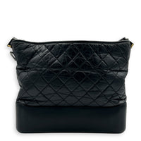 Gabrielle Shoulder Bag Black in Calfskin, Mixed hardware