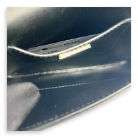 Logo Black Crossbody Bag in Box Calfskin, Silver hardware