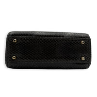 Lady Dior Top Handle Bag Mini Grey in Python Leather, Gold hardware