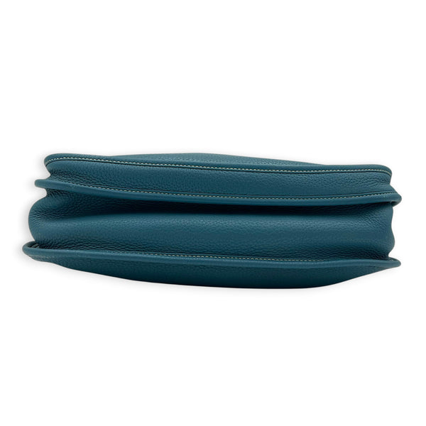 Evelyne III Blue Shoulder Bag in Clemence, Silver hardware