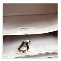 Capucines Top Handle Bag Beige in Taurillon Leather, Gold hardware