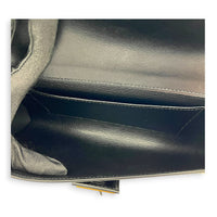 Medor Noir Clutch in Box Calfskin, Gold hardware