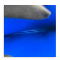 Intrecciato Pouch Blue in Calfskin, Silver hardware